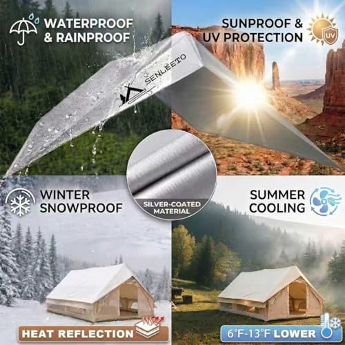 Carpa inflable para camping SENLEETO para 4-6 personas miniatura 6