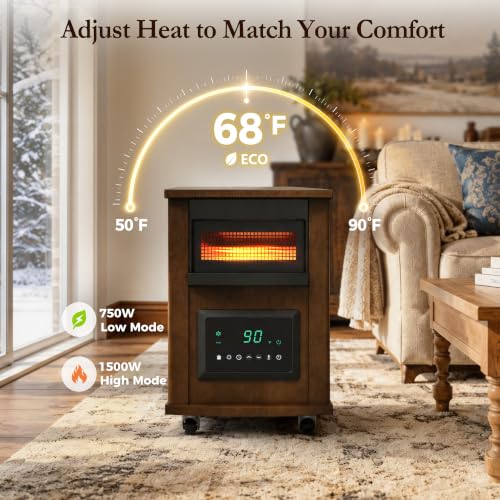 Image of RealSmart Infrared Space Heater 1500W Electric Heater for Indoor Use