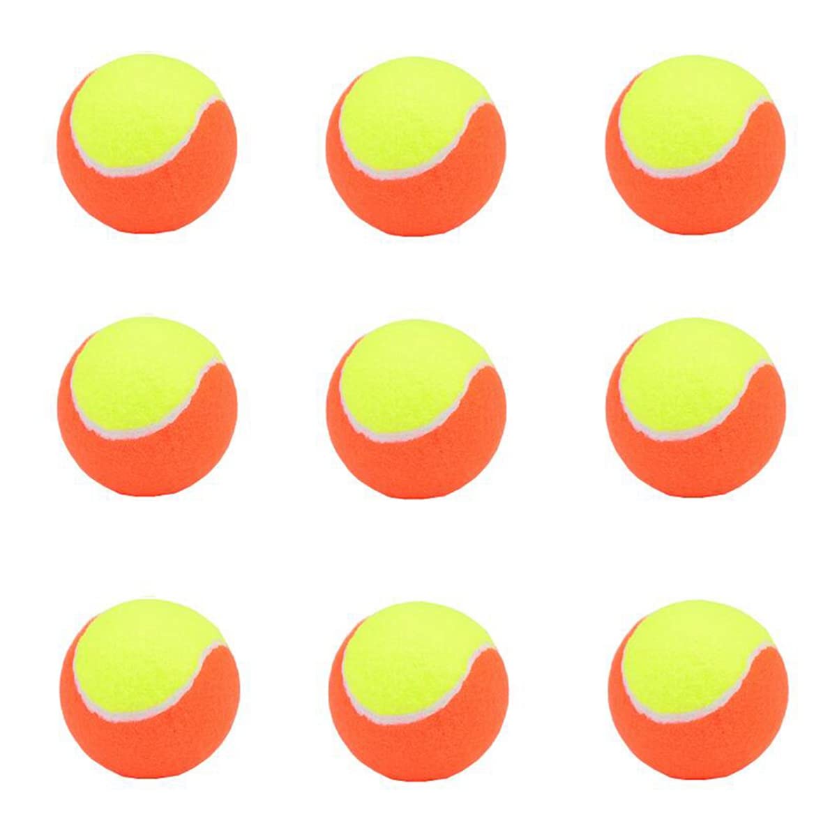 Osmond 9 Pezzi Elasticità Soft Beach Tennis Ball Palline da Tennis in Gomma per Allenamento di Alta qualità