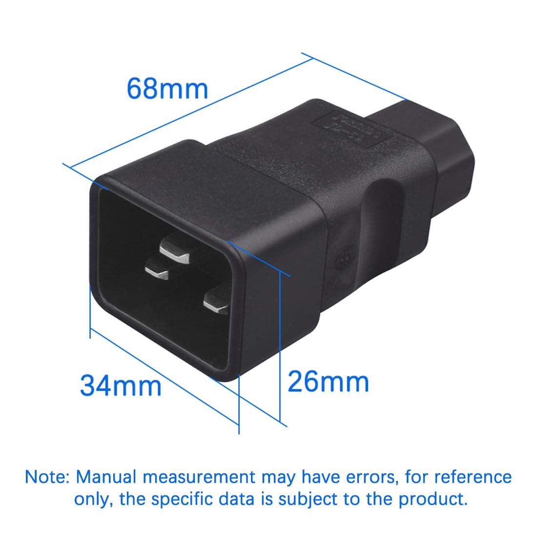 Adaptateur IEC C13 Femelle / IEC C6 Mâle, Par