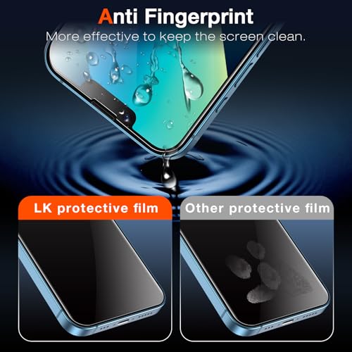 Image of LK Screen Protector for iPhone 13 /13 Pro, for iPhone 14 /16e for Tempered Glass, 9H Hardness, Shockproof, Scratch-Resistant, Tempered Glass, 0.33 mm Ultra Clear Film, Pack of 3 HD Protective Glass