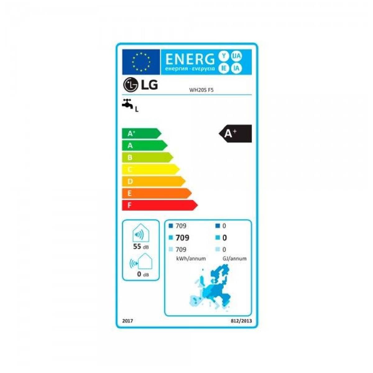 LG WH20S Dual Inverter Brauchwasser Trinkwasser Wärmepumpe R134A 200 Liter (R5TT20F-SA1)