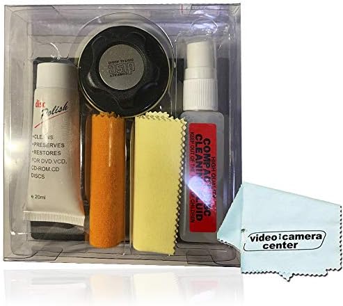 Disc Cleaning & Repair Kit for CD CD-ROM DVD Blu Ray VCD Video Game Movie Music +VCC Micro-Fiber
