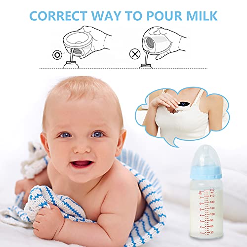 Putybudy Wearable Electric Breast Pump, Hands Free Invisible Electric Low Noise Breast Pump With 3 Modes 9 Levels Suction Led Touchscreen Display, Gifts For Moms Breastfeeding, 180Ml/24Mm Flange/White #TOP5