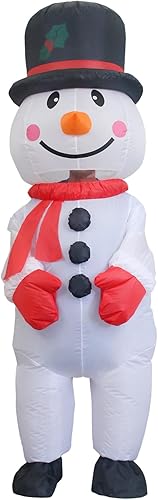 Miniatura 2 de Inflatable Gingerbread Man Costume Christmas Blow Up Costume Adult Inflatable Suit Gingerbread Man for Party
