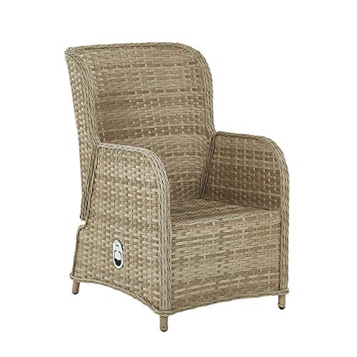 Beliani Modernes 2er Loungeset aus Rattan in beige Ponza – Bild 5