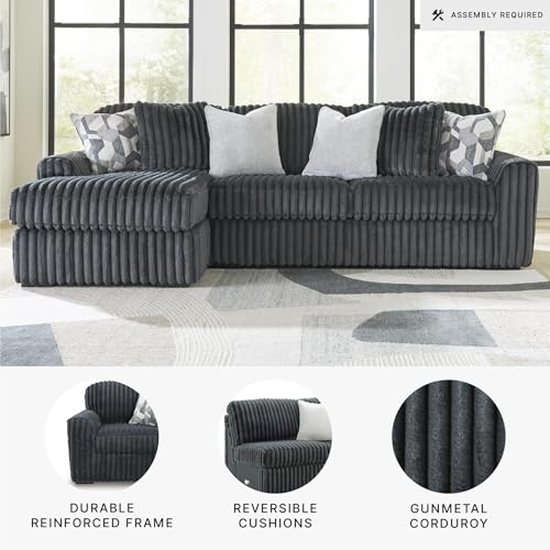 Image of Signature Design by Ashley Midnight Madness 2-Piece Sectional Sofa, Gray