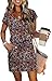 OFEEFAN Summer Dresses for Women 2026 Spring Dress V Neck Tie Front A-Line Fashion Clothing Sundresses Beach Vacation Clothes S