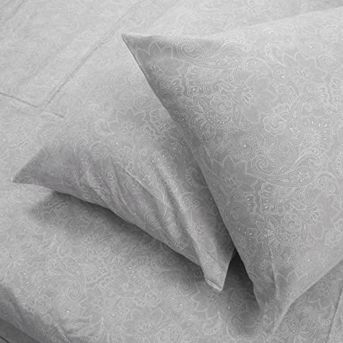 Image of Huesland 210 TC Premium Single Bedsheet Elastic Fitted Pure Cotton with 1 Pillow Cover