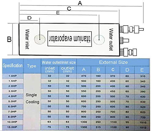 2HP Pure Titanium Evaporator Vaporizer Cold Heat Exchanger @ Corrosion Resistance Anti-Corrosion