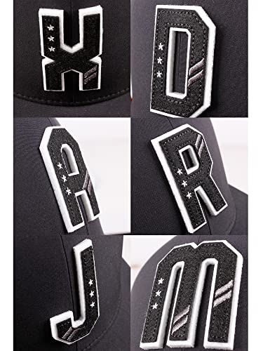 Image of Daxton Structured Baseball Hat Cap 3D Alphabet A to Z Letter Number Initial