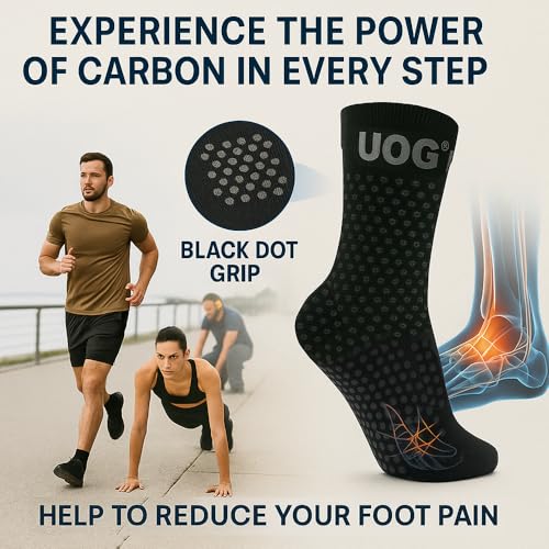 UOG (United One Foot Pain Relief Socks. Heel Pain, Plantar Fasciitis, Arch Pain, Cold Feet, Calf Cramps. Made in the USA.4