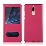 Jaorty Huawei Honor 9i Case,Huawei Mate 10 Lite Case Ultra Thin Flip Cover Case Dual Window View...