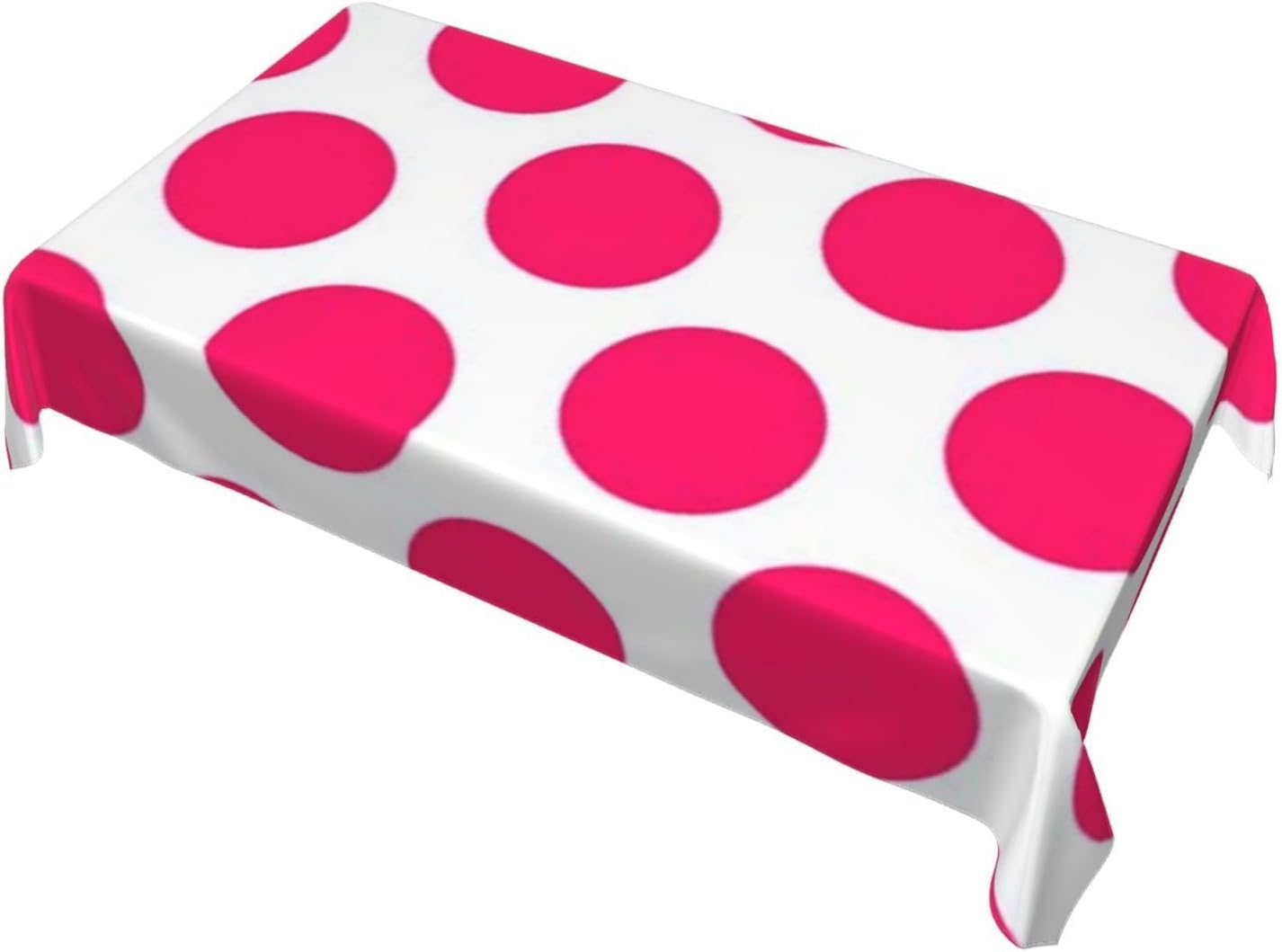 Tovaglia Antimacchia 300x140 cm Rettangolare Geometria Circolare Tovaglie Impermeabile 3 Metri Copritavolo Poliestere Protezione Tavolo Pois Rosso Rosa, per Feste (12-14 Posti) a-3718