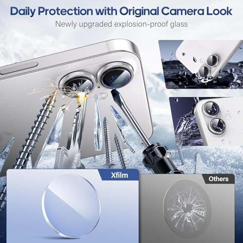 Image of for iPhone 17 Camera Lens Protector Original Individual Lens Screen Protector | 9H Hardness, Scratch-Resistant, Case Friendly (Silver)