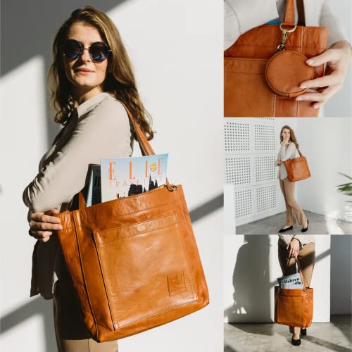 Berliner Bags Vintage shopper Seville, leren handtas voor vrouwen, bruin - Image 4