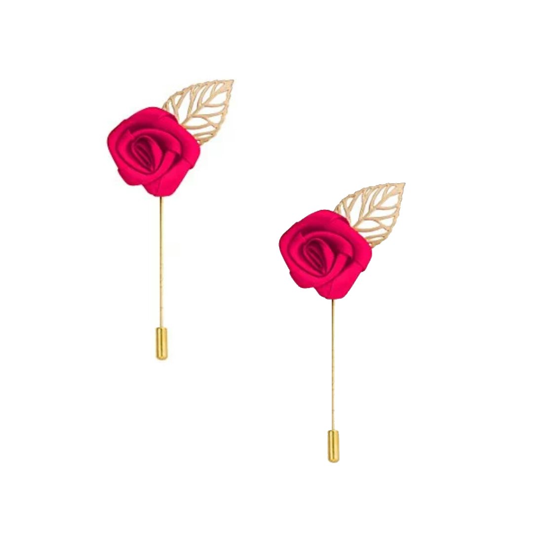 Pink Rose Lapel Pin Men Brooch Boutonniere Tuxedo Pin - Pack of 2-image-33