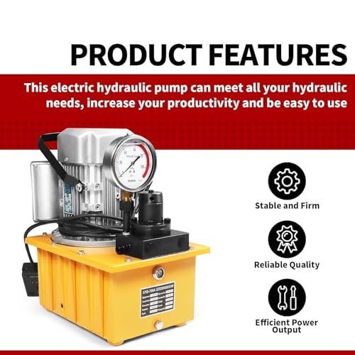 Image of Nakkaa 750W 220V 7L Electric Hydraulic Pump Double Return Pump with 3 Meter Oil Pipe Prototype Switch Hydraulic Power Pack Cylinder Electric Portable Pump