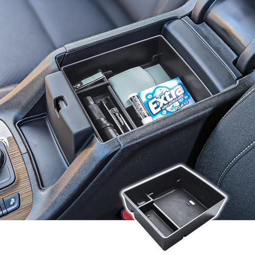 RUNROAD Center Console Organizer Compatible with GMC Acadia 2017-2023 Accessories Insert Armrest Storage Tray Console Organizer Secondary Storage Box Black