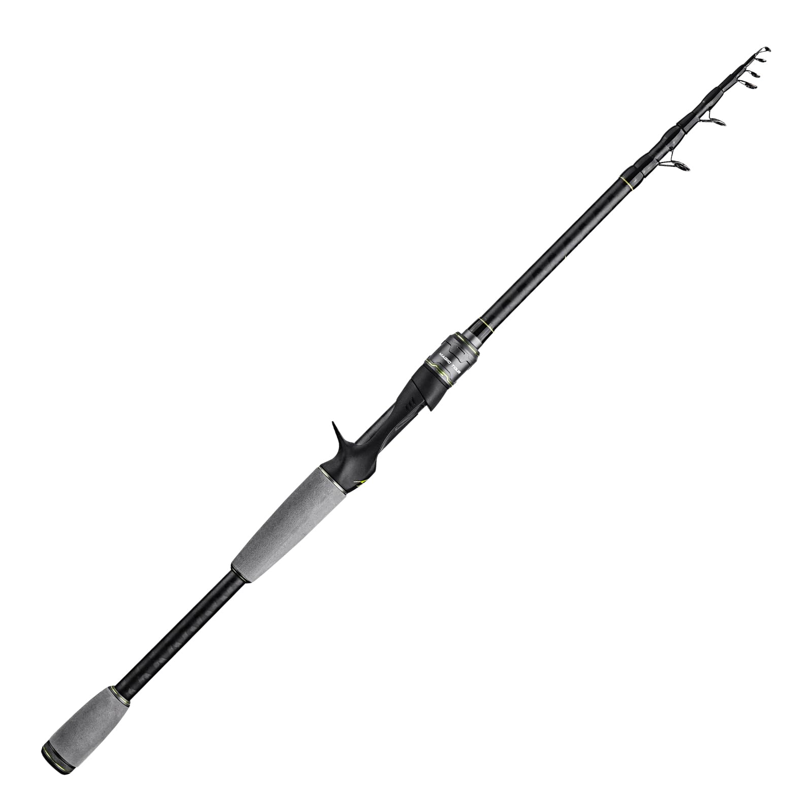 Photo 1 of HANDING Magic Tour Telescopic Fishing Rod, 24 Ton+30 Ton Carbon Fiber Blank, SeaGuide RA Ring Guides, BFS Spinning and Casting Rod for Bass, Crappie, Panfish Etc. Casting/Mod Fast/M Power 6.89Ft