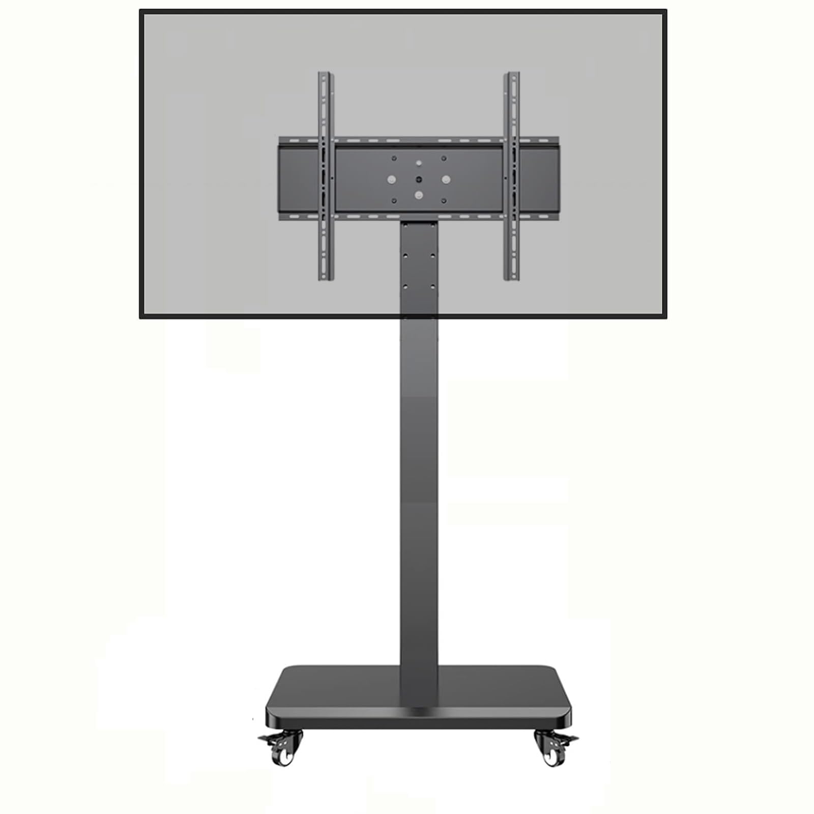 HPTHLY Tv Floor Stand - Mobile Tv Cart Stand With Wheels, With Cable Bundling Management, Height Adjustable Rolling Tv Stand, For 32-65 In Screen, Supporting Hole Spacing With
