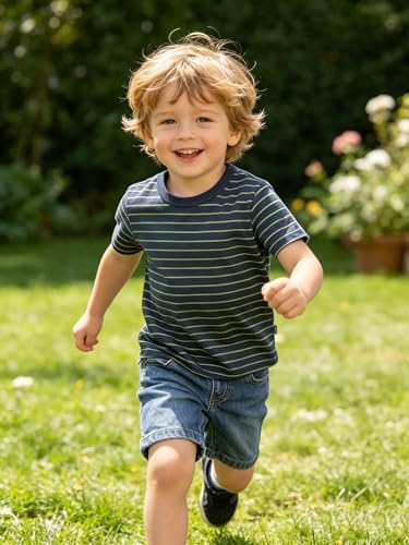 Image of AIWUHE Toddler T Shirts Cotton Summer Tshirts Boys Girls Short Sleeve Tee Tops Casual Graphic Clothes Crew Neck Shirts 2-6Y