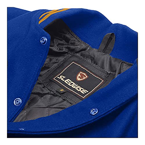 Image of Varsity Jacket Baseball Letterman Jacket- Wool and Leather Premium Quality Unisex Basketball Jacket