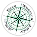 Siren Wisconsin 4-Inch Fridge Magnet Latitude Longitude Compass Design