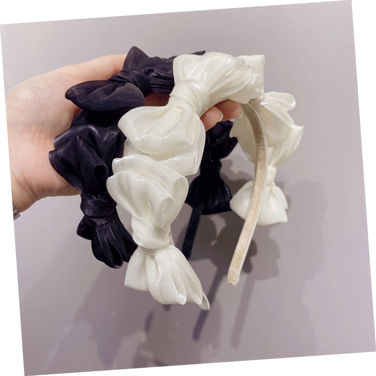 MAGICLULU 5 Pezzi Di Fasce Per Con Fiocco Di Per Donne Set Di Fasce Con Fiocco Copricapo Alla Moda Per Donne Per Cerimonie Cosplay