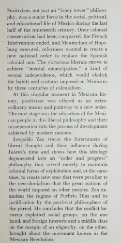 Positivism in Mexico (Texas pan-American series) [Spanish] 0292764138 Book Cover