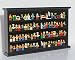 Kid-Safe Toy Minifigures Miniatures Figurines Display Case Wall Cabinet Stand, with Dust Protection (Black)