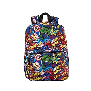 Marvel Comics Avengers Incredible Hulk, Captain America, Spiderman Backpack for Kids, 16 inch