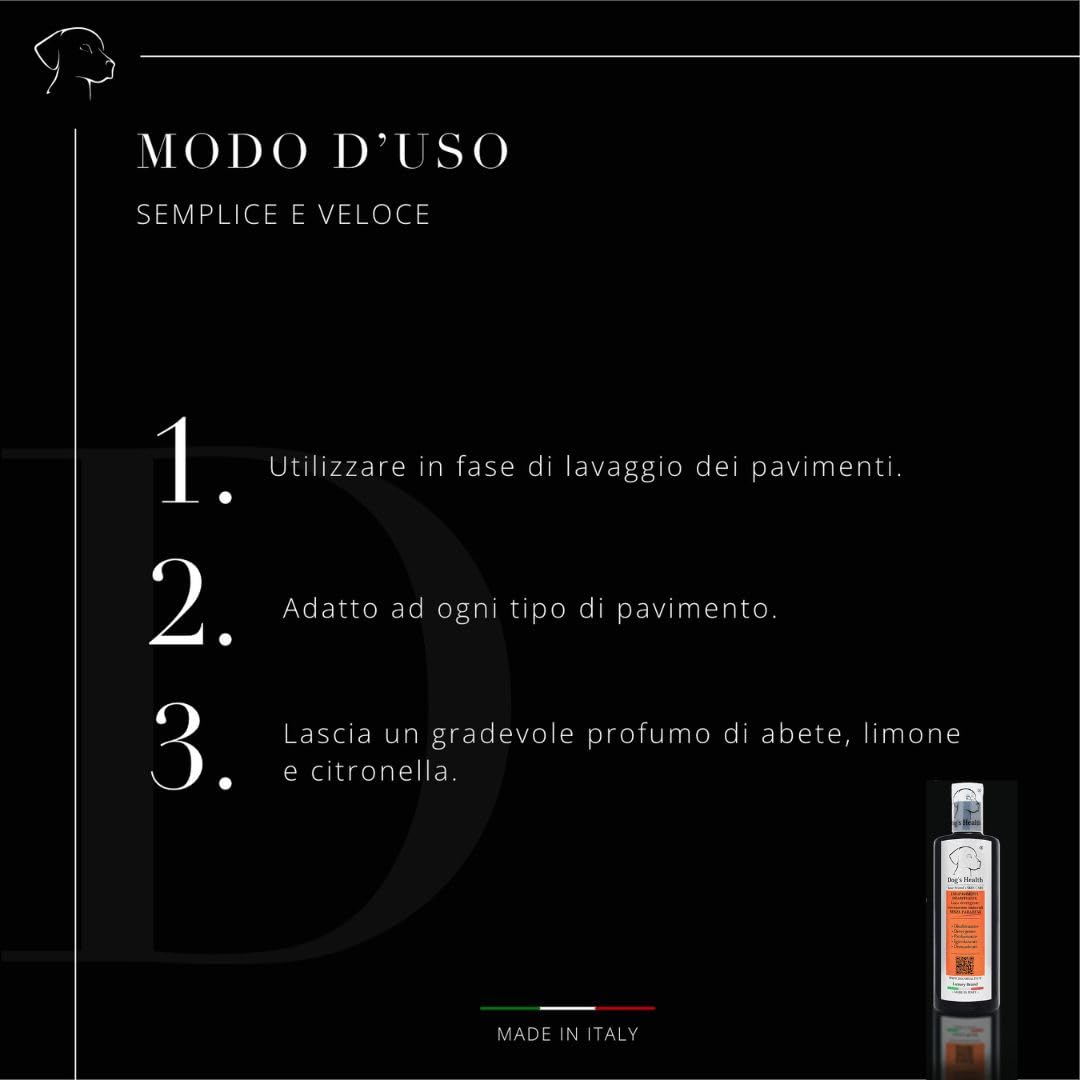 Dog's Health KIT Detergente Disabituante Concertato 500ml - Spray Disabituante per Cani e Gatti e Detersivo Pavimenti animali, Repellente animali, Eliminare Odore cane e gatto, Educativo, Cruelty Free