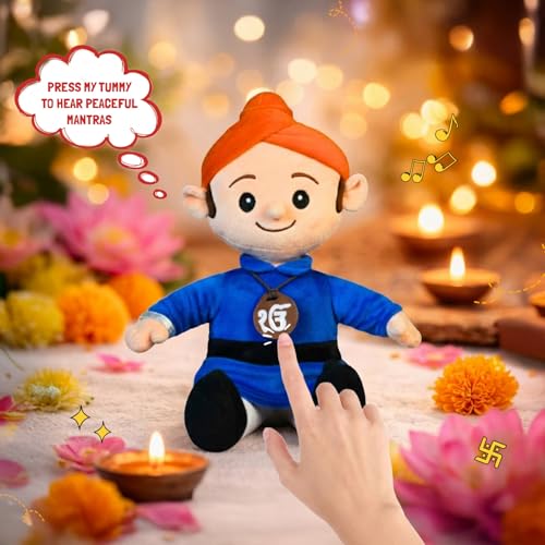Image of Panda's Box Mantra Chanting Sardar Ji Soft Toys for Kids | Sikh Musical Stuffed Plush Toy for Girls & Boys | Mool Mantar & Waheguru Audio | Non-Toxic, Huggable for Babies & Toddlers| Teddy Bear |42 CM