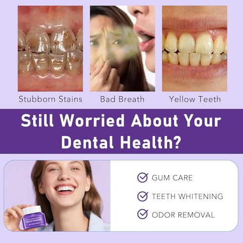 Image of Teeth Whitening Powder - Toothpaste Whitening Booster Powder, No Sensitivity, Removes Stains for Coffee, Tea, Food, Wine, and Tobacco Stains