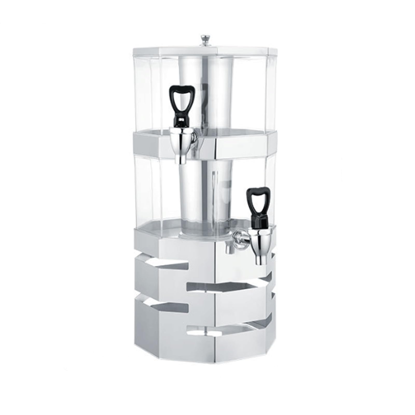 MYUYEE Drink Dispenser,Beer Tower,Clear Drink Dispenser, Alcohol Beer Liquor Beverage Tower Dispenser, For Party Home Bar Use Beverage Dispe (Silver-Second Floor)