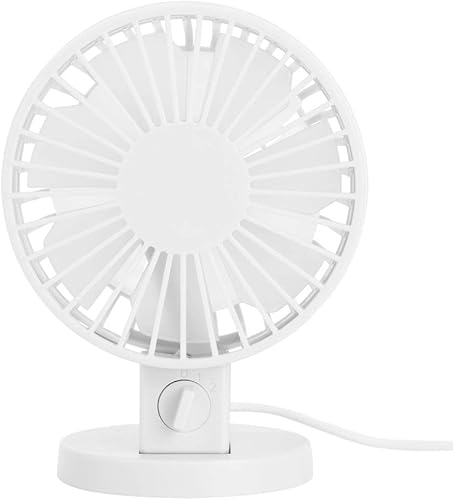 Miniatura 7 de A sixx Ventilador de escritorio de funcionamiento silencioso, ventilador silencioso, control remoto portátil para oficina y hogar (blanco)