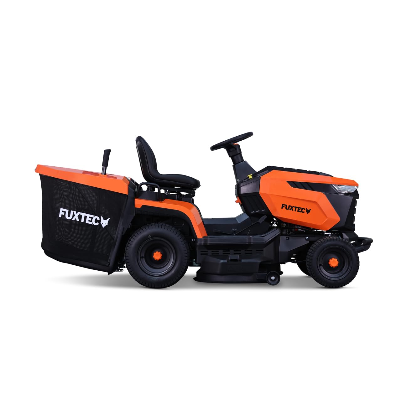 FUXTEC Rasentraktor FX-RMT92A, Aufsitzmäher mit 92cm Schnittbreite, 6-stufige Schnitthöhenverstellung, 452ccm Hubraum, Hydrostat, Rückwärtsmähen, geeignet für Flächen bis 6500m²
