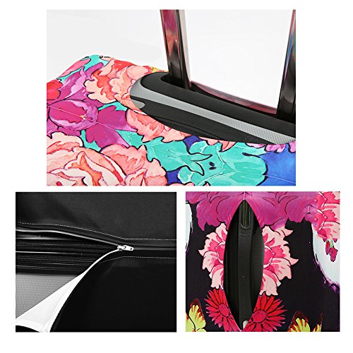 Denim 3D Cute cat Dog Styles Washable Print Luggage Cover Protector Suitcase Cover Carry On Cover with Zipper Fits 18-32 Inch Luggage for Holiday Travel and Great Gift Idea (Cat Grey, XL)4