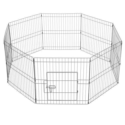 Costoffs 8 Panel Pet Playpen Metal Exercise Fence Foldable Plaype...