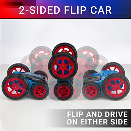 image for Force1 Tornado Red LED Remote Control Car for Kids - Double Sided Fast