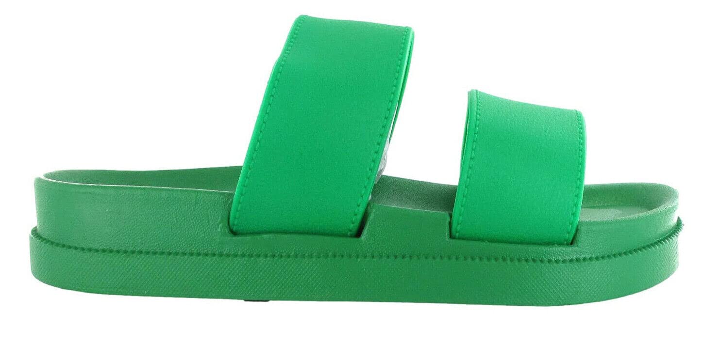 Ella ShoesWomens Sandals Sliders Wide Double Strap Comfort Lightweight Colourful Stylish Summer Beach Shoes