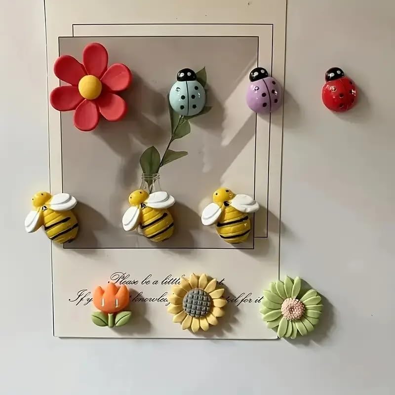 10 Imánes de Refrigerador Decorativos