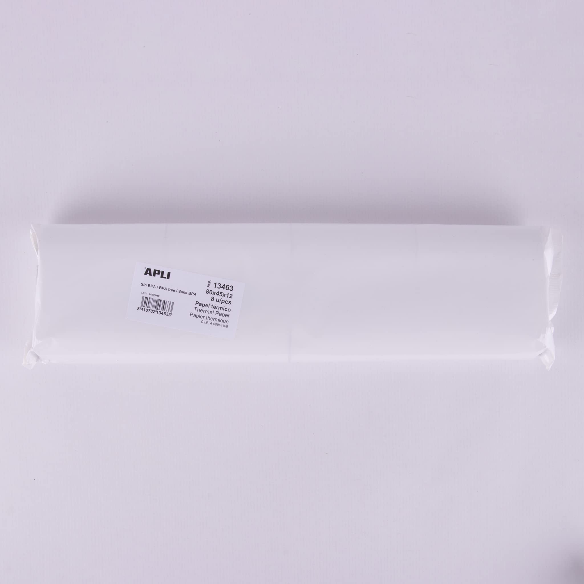 APLI Carta Termica 80 x 45 x 12 mm 8 Rotoli