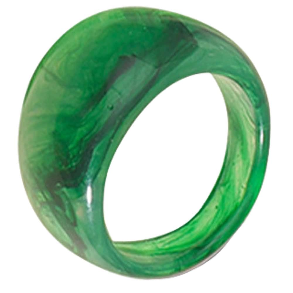Acrylic Resin Plastic Imitation Jade Wedding Statement Cocktail Party Holiday Anniversary Ring