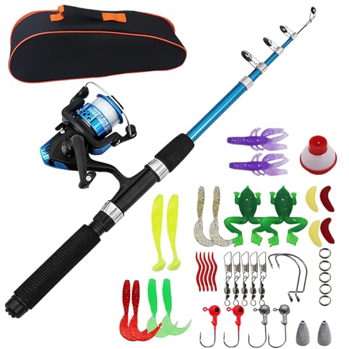 Ensemble De Pêche, Canne À Pêche Télescopique avec...