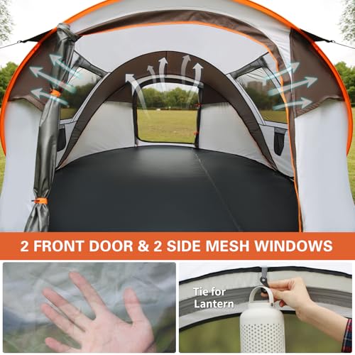 Carpa de camping pop-up para 4 personas, impermeable miniatura 6