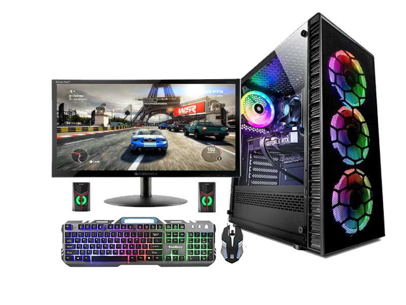 CHIST I7 Gaimng Pc Full Setup (6th gen Intel corei7 6700/16GB Ram/ 256GB NVME SSD /1TB HDD/ 22-INCH Full HD Monitor/Keyboard Mouse/Windows 10(Trail)/WiFi-Bluetooth) (GT 730 4GB Graphic Card)
