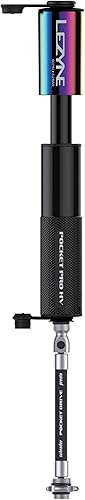 Lezyne Pocket Drive Pro HV Mini Pump - Aluminium, 90psi, PrestaSchrader, With Mount, NeoBlack