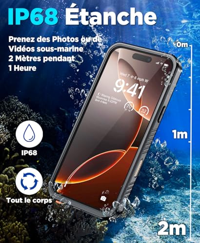 Coque antichoc iPhone 16 Pro Max compatible MagSafe étanche IP68 - 3